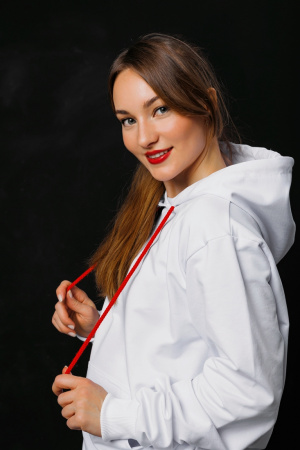 детальная картинка Толстовка HoodyStep White Толстовка Худи  Толстовка HoodyStep White фото в интернет-магазине швейной фабрики "Нарпи"